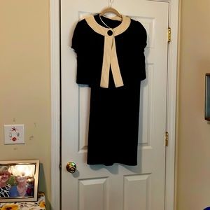 Sangria dress with crop jacket black&tan size 8